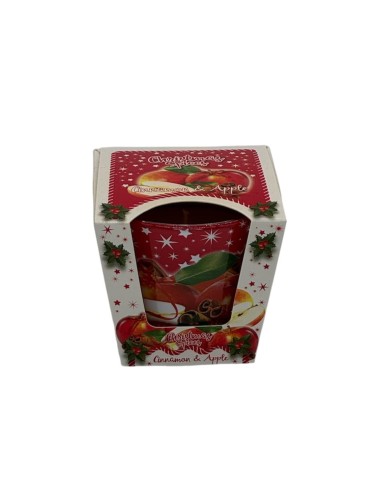 ŚWIECA ZAPACHOWA W SZKLE  CHRISTMAS SPICES APPLE  115 G  / 1 szt.