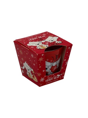 ŚWIECA ZAPACHOWA W SZKLE  WINTER TEDDY BEAR  115 G  / 1 szt.