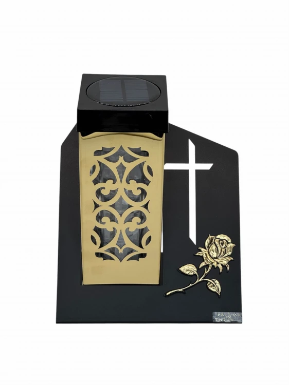 ZNICZ SOLARNY LATARNIA PARIS D RÓŻA ZŁOTA VPD - 2 Z  / 1