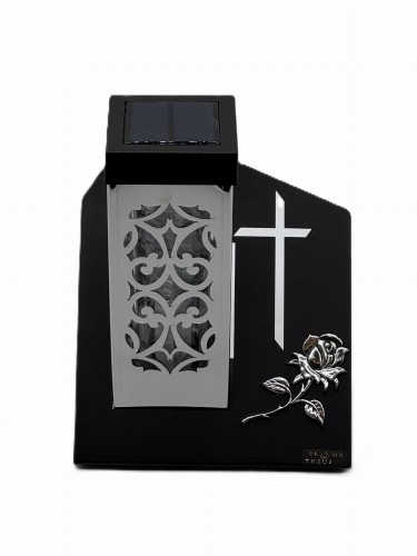 ZNICZ SOLARNY LATARNIA PARIS D RÓŻA SREBRNA VPD - 1 S  / 1