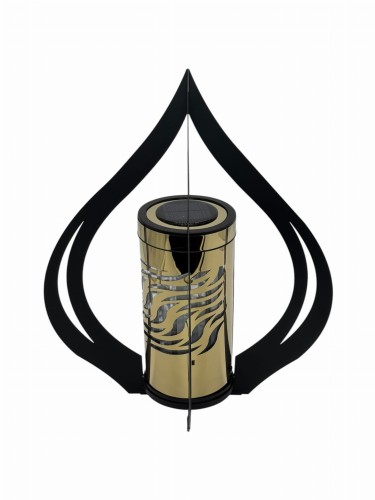 ZNICZ SOLARNY LATARNIA PŁOMIEŃ C CZARNO ZŁOTY VRC - 2 Z  / 1