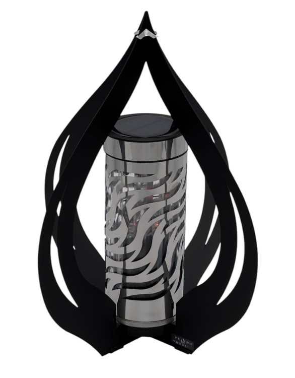 ZNICZ SOLARNY PŁOMIEŃ B CZARNO SREBRNY VRB - 1 S  / 1