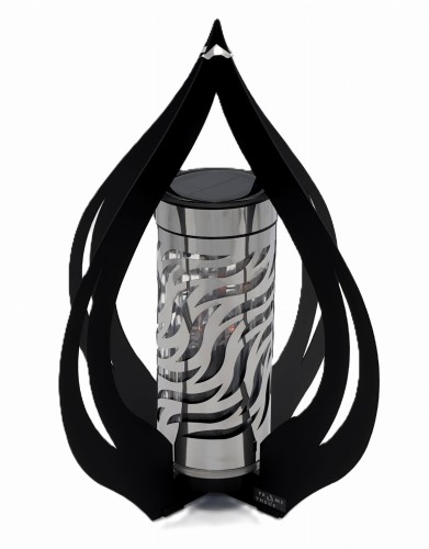 ZNICZ SOLARNY PŁOMIEŃ B CZARNO SREBRNY VRB - 1 S  / 1