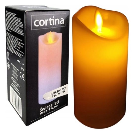 ŚWIECA LED 11/23/WAX  RUCHOMY PŁOMIEŃ - BIAŁA