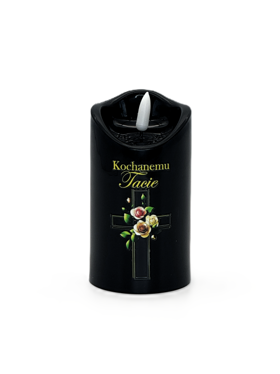 ŚWIECA LED 4/24/WAX KOCHANEMU TACIE  CZARNA