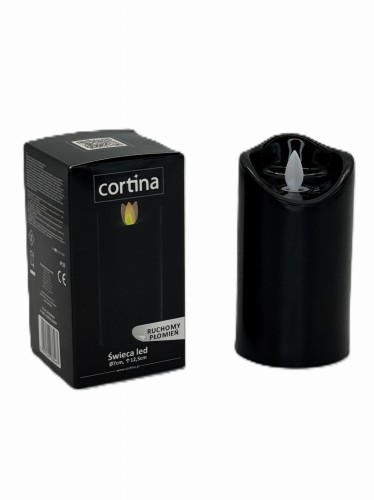 ŚWIECA LED 14/23/WAX  RUCHOMY PŁOMIEŃ - CZARNA