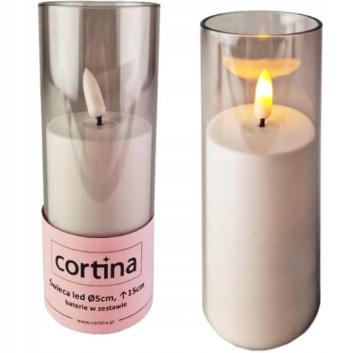 ŚWIECA LED 19/23/WAX  W TUBIE - BIAŁA