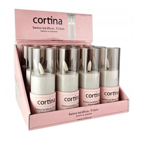 ŚWIECA LED 19/23/WAX  W TUBIE - BIAŁA