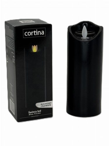 ŚWIECA LED 16/23/WAX  RUCHOMY PŁOMIEŃ - CZARNA