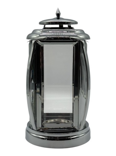 ZNICZ METALOWA LATARNIA SZKLANA LS-1  PARIS IV  SREBRNA