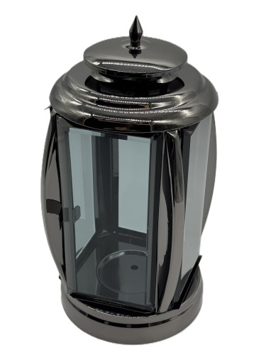 ZNICZ METALOWA LATARNIA SZKLANA LS-1  PARIS IV  CZARNA