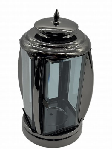 ZNICZ METALOWA LATARNIA SZKLANA LS-1  PARIS IV  CZARNA