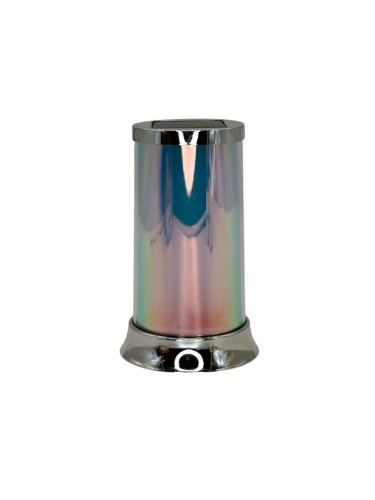 ZNICZ SOLARNY LED S-83  TĘCZOWY SREBRNY