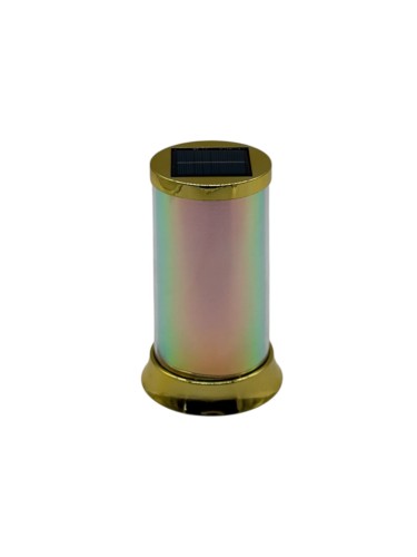 ZNICZ SOLARNY LED S-88  TĘCZOWY ZŁOTY