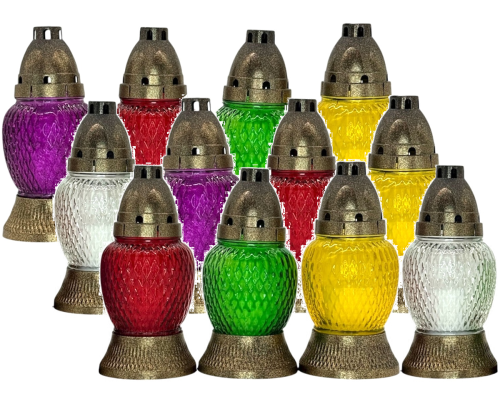 Zestaw ZNICZ NAGROBKOWY  U-351 MIX KOLORÓW 12 szt.