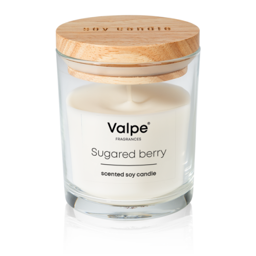 ŚWIECA SOJOWA ZAPACHOWA W SZKLE  VC-006-503  SŁODKA JEŻYNA