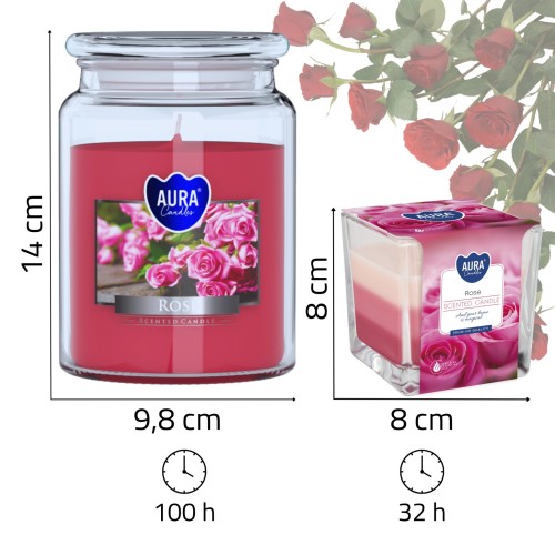 ZESTAW ŚWIEC RÓŻA