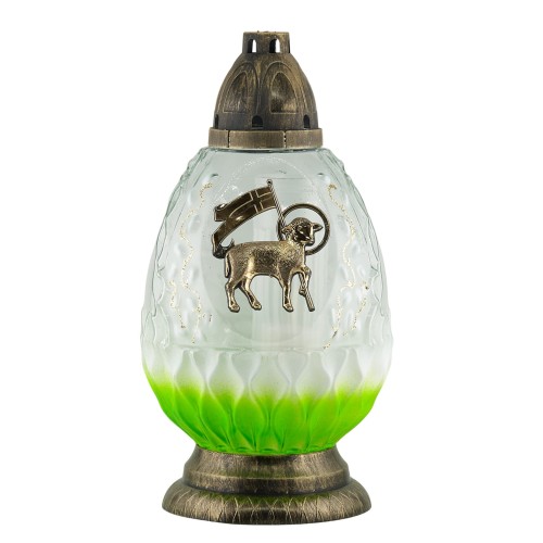 ZNICZ WIELKANOCNY ZIELONY  J - 04 APLIKACJA BARANEK