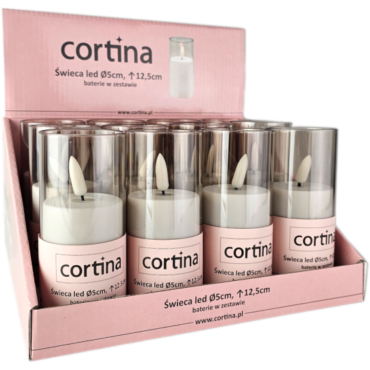 ŚWIECA LED 18/23/WAX  W TUBIE - BIAŁA  / 1