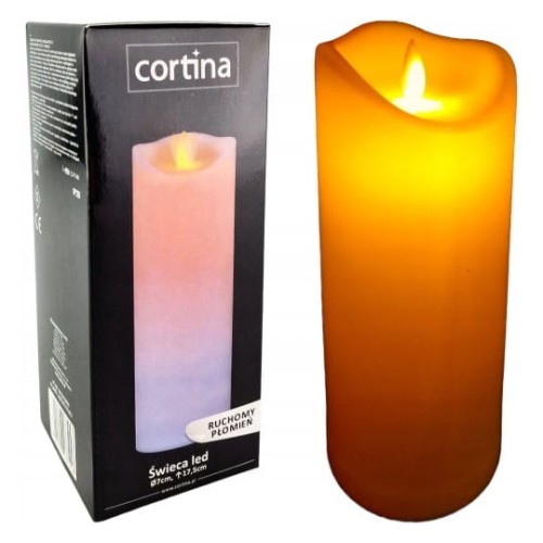 ŚWIECA LED 16/23/WAX  RUCHOMY PŁOMIEŃ - BIAŁA  / 1