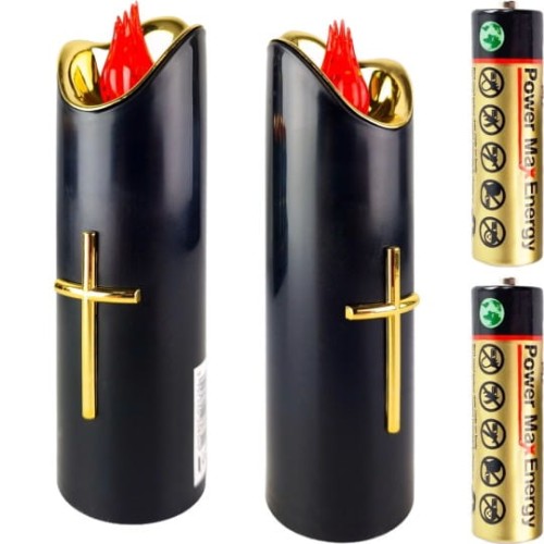 ŚWIECA LED 3/23/LUX RICO CZARNY+ZŁOTY+CZERWONY  / 1