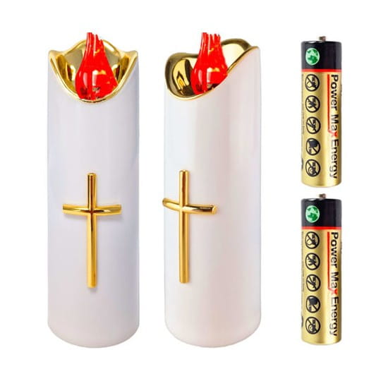 ŚWIECA LED 2/23/LUX RICO BIAŁY+ZŁOTY+CZERWONY  / 1