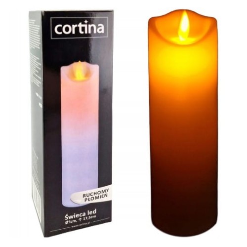 ŚWIECA LED 13/23/WAX  RUCHOMY PŁOMIEŃ - BIAŁA