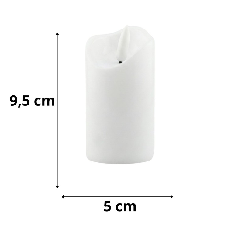 ŚWIECA LED 1/21/WAX-BAT WOSK BIAŁA