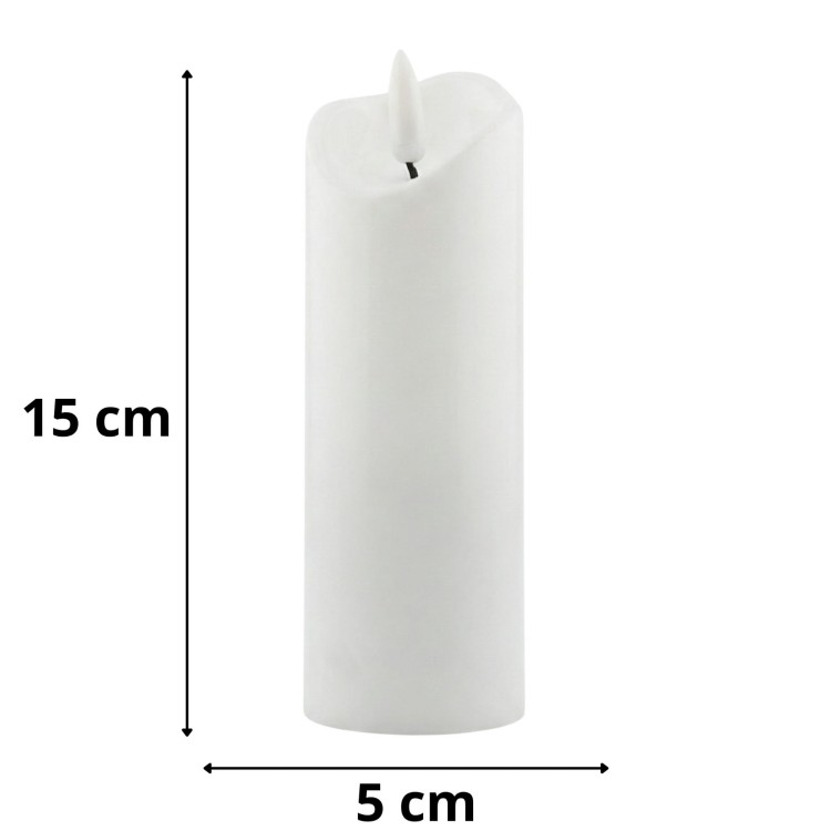 ŚWIECA LED 2/20/WAX-BAT WOSK BIAŁA  / 1