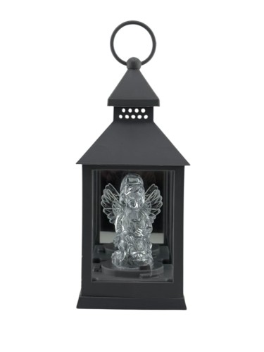 LATARENKA LED 8/18/YZE LUSTRO Z ANIOŁEM 23,5 CM - SZARA