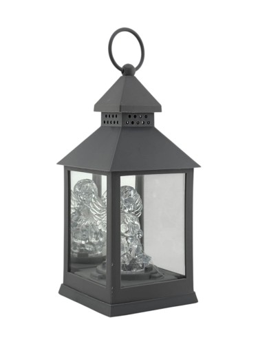 LATARENKA LED 8/18/YZE LUSTRO Z ANIOŁEM 23,5 CM - SZARA