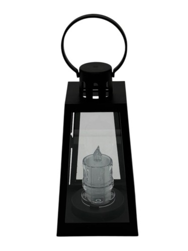 LATARENKA LED 16/22/LGS-CAN ZE ŚWIECĄ 21 CM - CZARNA