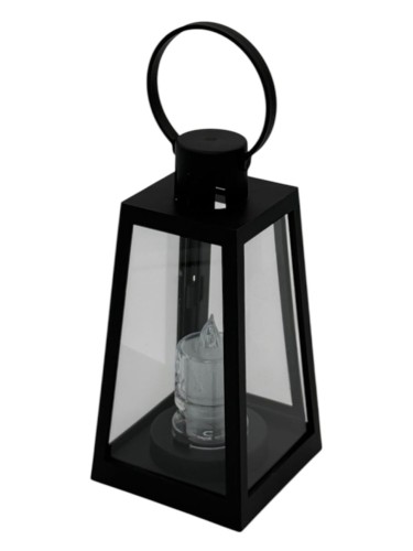 LATARENKA LED 16/22/LGS-CAN ZE ŚWIECĄ 21 CM - CZARNA