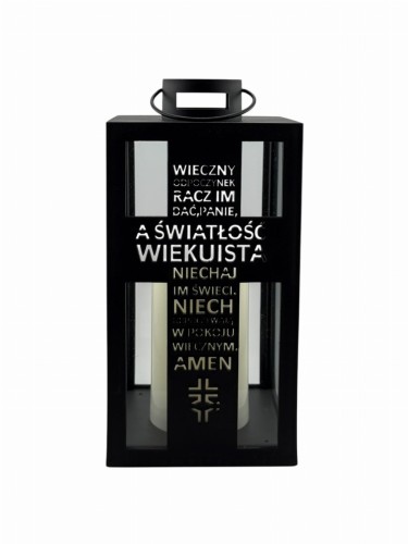 LATARENKA LED 10/24/YZE WIECZNY ODPOCZYNEK 27 CM - CZARNA