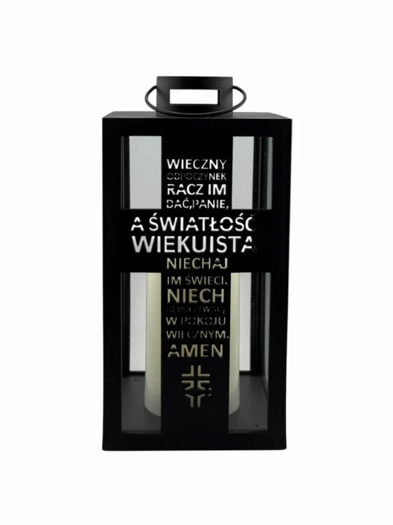 LATARENKA LED 10/24/YZE WIECZNY ODPOCZYNEK 27 CM - CZARNA