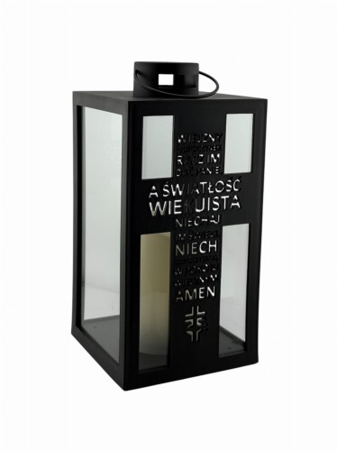 LATARENKA LED 10/24/YZE WIECZNY ODPOCZYNEK 27 CM - CZARNA