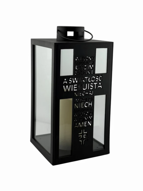 LATARENKA LED 10/24/YZE WIECZNY ODPOCZYNEK 27 CM - CZARNA
