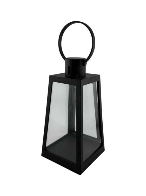 LATARENKA LED 16/22/LGS PUSTA Z DRZWICZKAMI STOŻEK 21 CM - CZARNA