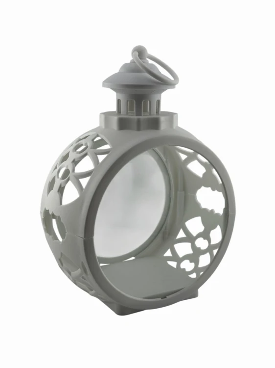 LATARENKA LED 3/24/YZE PUSTA Z DRZWICZKAMI OKRĄGŁA 25 CM - BIAŁA