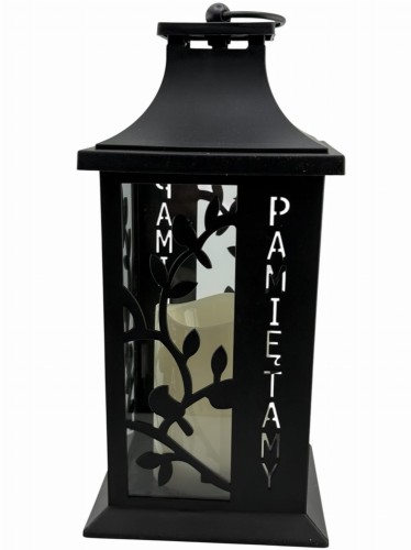 LATARENKA LED 1/24/YZE Z NAPISEM PAMIĘTAMY 30 CM - CZARNA