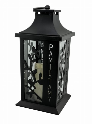 LATARENKA LED 1/24/YZE Z NAPISEM PAMIĘTAMY 30 CM - CZARNA