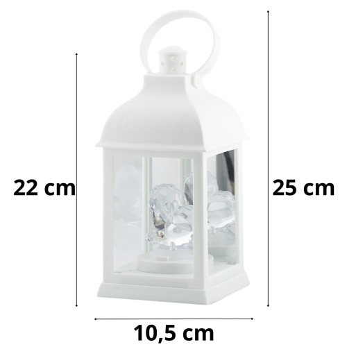 LATARENKA LED 33/23/YZE 7CC SERCE  23,5 CM - BIAŁA