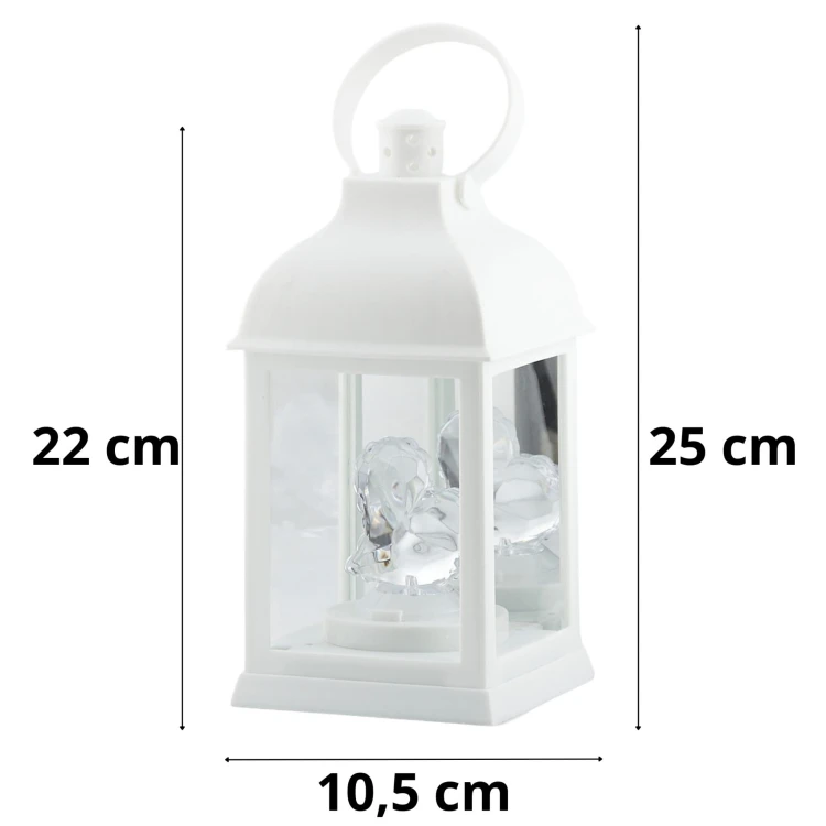LATARENKA LED 33/23/YZE 7CC SERCE  23,5 CM - BIAŁA