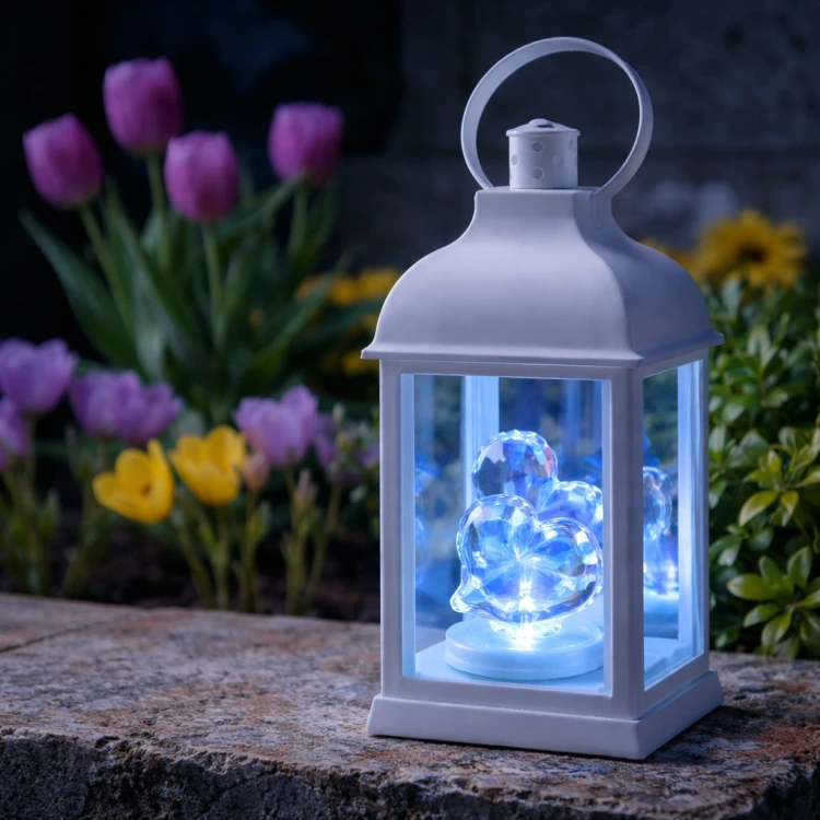 LATARENKA LED 33/23/YZE 7CC SERCE  23,5 CM - BIAŁA