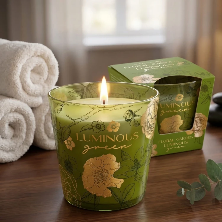 ŚWIECA ZAPACHOWA W SZKLE  FLORAL GARDEN LUMINOUS  115 G