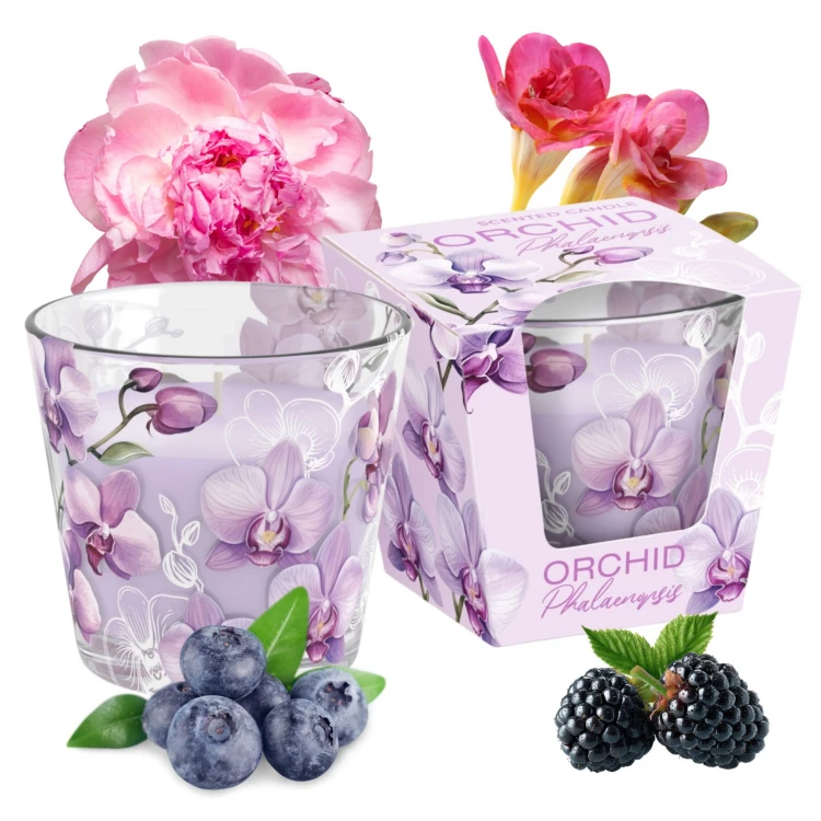 ŚWIECA ZAPACHOWA W SZKLE  ORCHID PHALAENPOSIS  115 G