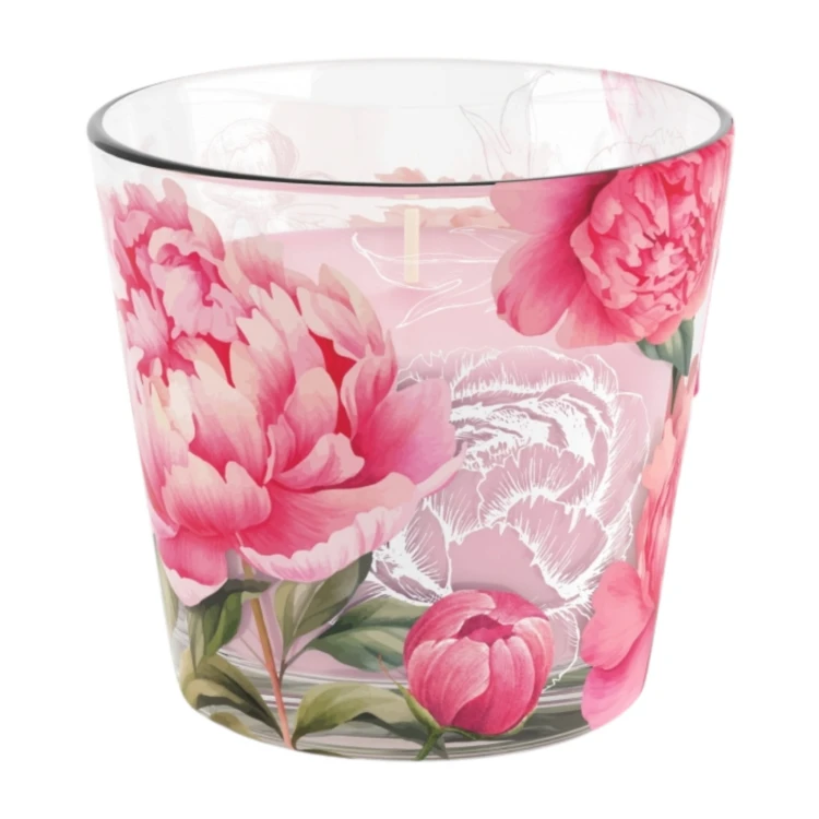 ŚWIECA ZAPACHOWA W SZKLE  PEONY PINK SUNSET  115 G