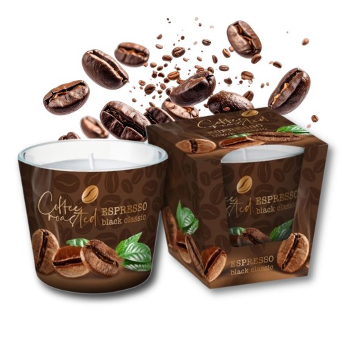 ŚWIECA ZAPACHOWA W SZKLE  COFFE ROASTED ESPRESSO  115 G