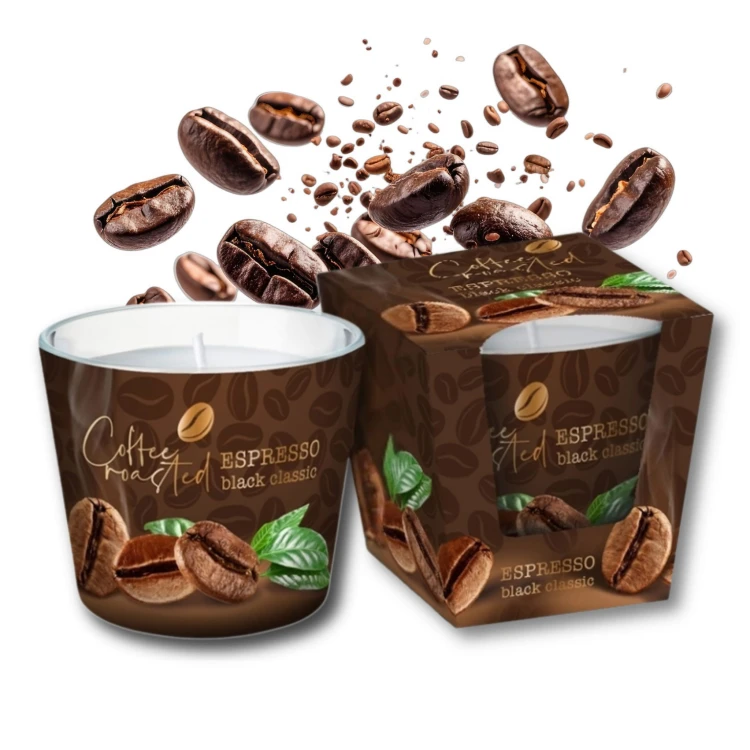 ŚWIECA ZAPACHOWA W SZKLE  COFFE ROASTED ESPRESSO  115 G
