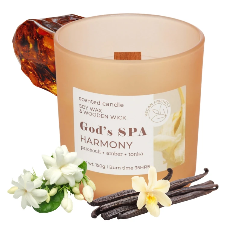 ŚWIECA ZAPACHOWA W SZKLE  GOD'S & SPA HARMONY  150 G